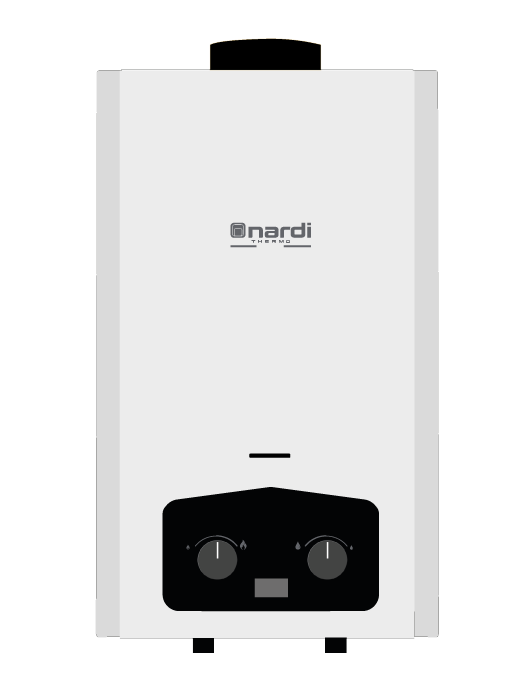 Chauffe eau à gaz NARDI - 6 L - Afficheur - Blanc